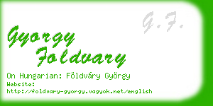 gyorgy foldvary business card